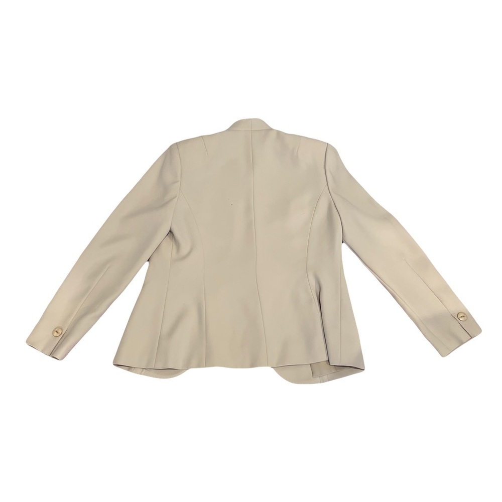 Jun Ashida Beige Tailored Blazer & Wide-Leg Trouser Set - Picture 2 of 4